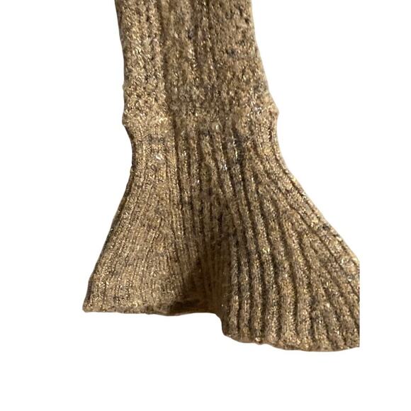 WILLOW & Clay wo size Small soft brown wool blend sweater ruffle accent EUC - Picture 6 of 14